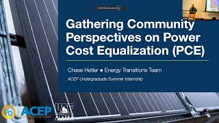 Chase Hetler Gathering Community Perspectives on Power Cost Equalization PCE [upl. by Ellehsal]