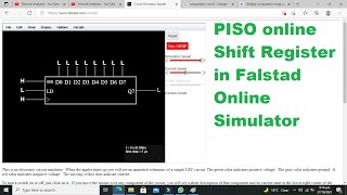 PISO shift register in falstad  how to use parallel in serial out shift register in falstad [upl. by Atteynek]