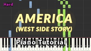 West Side Story  America Piano Tutorial [upl. by Ddet]