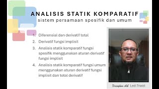 S5 Analisis Ekonomi Statik Komparatif 2Sistem Persamaan Umum [upl. by Eceinert]