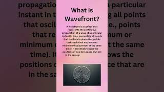 What is Wavefront Explained in hindi Types Of Wavefront Spherical Cylindrical amp Plane Wavefront [upl. by Nuhsed]