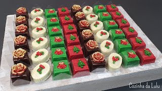 Doces finos para o Natal Descubra como criar 4 chocolates com recheios de dar água na boca [upl. by Akitan]