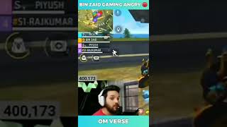 Bin Zaid Gaming Angry Reply 😡 shorts freefireshorts [upl. by Sato]