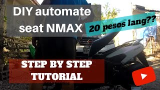 DIY automate seat for nmax 20 pesos  Nmax mini seat damper  Nmax Flat Seat [upl. by Nodnarb]