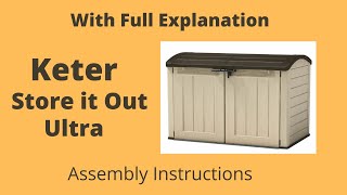 Keter store it out ULTRA Assembly instructions Full Narration Keter [upl. by Harbard180]