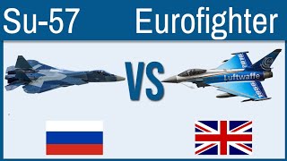 Su57 Felon VS Eurofighter Typhoon Top Fighter Jets of the World Compared [upl. by Guntar709]