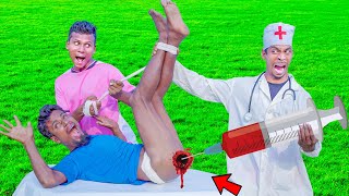 Must Watch Special Injection Funny Video New Doctor Comedy Try To Not Laugh Ep 200 By FamilyFunTv1 [upl. by Wengert]