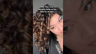 Separating Curl Clumps for MAXIMUM Volume naturalhair curlyhair highlights [upl. by Atilam]