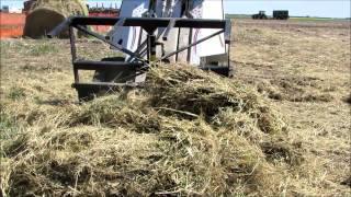 RAMROD Mini Skid Loader 1330 with Hay Fork Attachment [upl. by Yldarb]