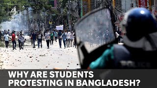 Over 114 killed as mass student protests sweep Bangladesh [upl. by Oric]