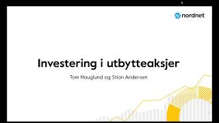 Hvorfor investere i utbytteaksjer [upl. by Warram]