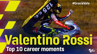 GrazieVale Valentino Rossis Top 10 career moments [upl. by Akeihsal]