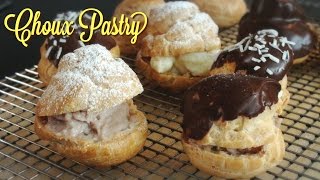 Easy Delicious Cream Puff  ChouxEclairs Pastry amp Cream [upl. by Ertnod]