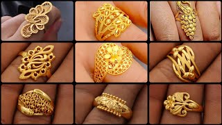 Latest gold wedding ring designs finger ring designlightweight gold ring design 2024 [upl. by Damon508]