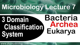 Microbiology lecture 7  3 domain classification system  Archea bacteria and eukarya [upl. by Aronel]