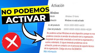 ✅No podemos activar Windows en este dispositivo en Windows 10  SOLUCIÓN  ✅ [upl. by Rugen]