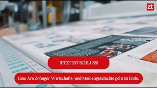 DER LETZTE DRUCK  SWISSPRINTERS AUS ZOFINGEN PRODUZIERT LETZTE ZEITUNG [upl. by Tegan]