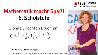 Gemischte Brüche in unechte Brüche umwandeln ✨  Mathe 6 Klasse 👍 [upl. by Raseda24]