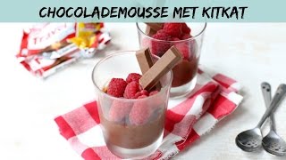 Chocolademousse met kitkat  LEKKER EN SIMPEL [upl. by Androw]