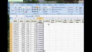 mengubah data ke dalam bentuk log dan ln dengan exel [upl. by Whiteley]