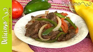 Arrachera de Res a la Mexicana  Fajita a la Mexicana Recipe [upl. by Ingamar]