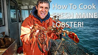 How to COOK Maine Lobster [upl. by Nhtanhoj]