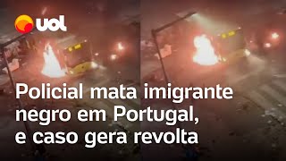 Protesto em Lisboa Policial mata homem negro e caso gera revolta em Portugal veja vídeos [upl. by Haridan]