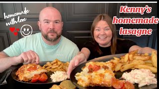 Kenny’s homemade lasagne foodie homemade lasagna uk eatingshow [upl. by Kristos]