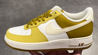 Nike Air Force 1 Low Bronzine Saturn Gold Shoes [upl. by Namwen]