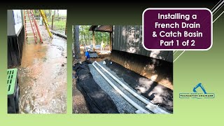 Installing a French Drain amp Catch Basin  Not my usual methods Part 1 of 2 [upl. by Irami]