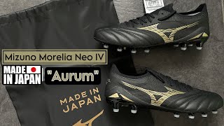 Mizuno Morelia Neo IV Beta Japan Aurum  Sergio Ramos Boot unboxing  on Feet [upl. by Erick]