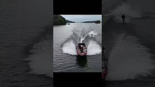 Drone practice with the hydrofoils dji hydrofoil waterskiing [upl. by Ahtilat]