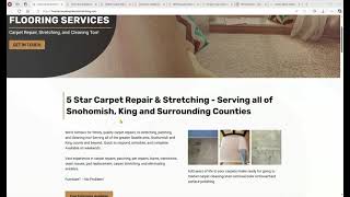 Website Analysis Video for 5 Star Carpet Repair And Stretching Updated [upl. by Airdna]