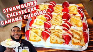 Strawberry Cheesecake Banana Pudding  Kitchen Experiments [upl. by Ellenrad972]