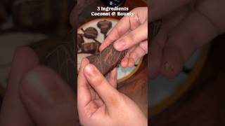 Only 3 ingredients Coconut🥥 Bounty shorts youtubeshorts chocolate coconut chocolateasmr yummy [upl. by Asimaj]