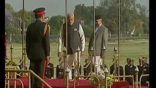 PM Modi attends Ceremonial Reception at Tundikhel Ground in Kathmandu Nepal  PMO [upl. by Toshiko]