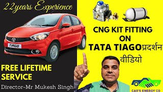 Tata Tiago CNG Kit FULL Installation Process Video  CNG Kit Price  Best CNG KIt For Tata  On Emi [upl. by Picco]