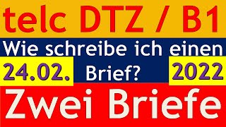 DTZ  B1  Briefe schreiben  Live am 24022022 [upl. by Schechinger]