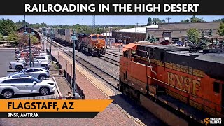 Flagstaff Arizona USA  Virtual Railfan LIVE [upl. by Adao569]