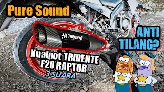 Pure Sound Knalpot 3 Suara Tridente F20 Raptor di Motor New Vixion  Anti Tilang [upl. by Annodahs671]