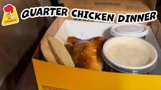 Eating The St Hubert Quarter Chicken Dinner [upl. by Christine542]