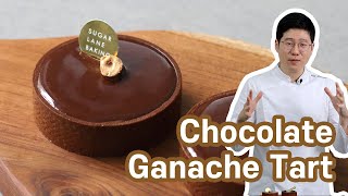 How to make a perfect Chocolate Tart  Filled with fudgey ganache [upl. by Sillyrama]