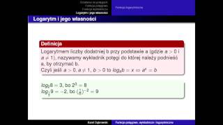 funkcje potęgowe logarytmiczne i wykładnicze 2 [upl. by Dimitri]