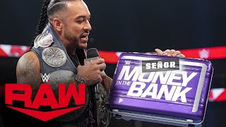 Damian Priest is gifted a new Money in the Bank briefcase Raw highlights Sept 4 2023 [upl. by Aramoiz]