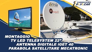 Accessori Camper Montaggio TV Antenna Digitale e Parabola Satellitare [upl. by Ltihcox]