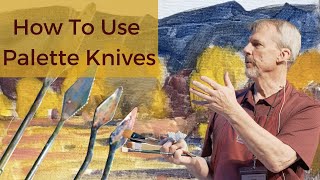 When To Use A Palette Knife  A Landscape Painting Tutorial [upl. by Naujled874]