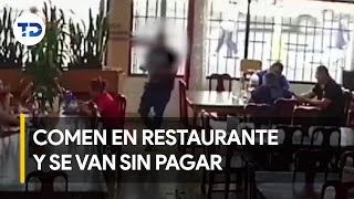 En San Rafael Abajo pareja come en restaurante y se va sin pagar [upl. by Rimaj]