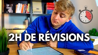 2 heures de révisions productives pour réussir tes examens Study With Me  avec musique [upl. by Kilby981]