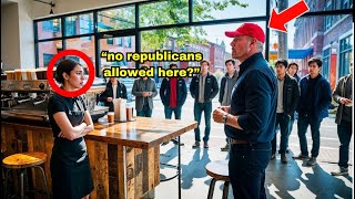 Coffee Shop Refuses to Serve Republican Man After Seeing His MAGA Hat Unaware That He Owns The Shop [upl. by Ninon]