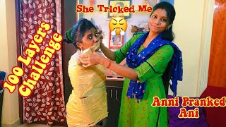 100 Layers Challenge Gone Wrong  Tamil Pranks  Anis Tamil Lifestyle [upl. by Garwood]